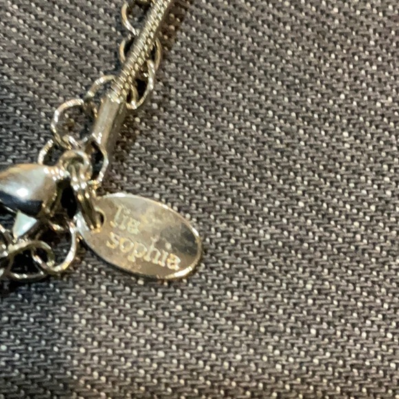 Vintage Lia Sophia Reflex Love Square Drop Necklace - Picture 5 of 5